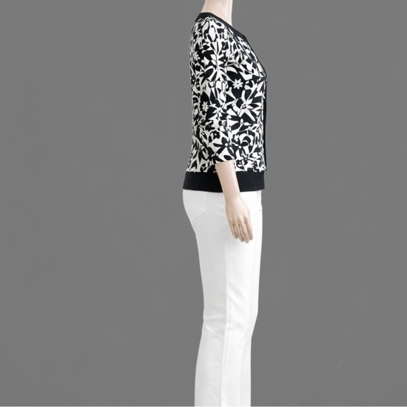 Cable & Gauge Silk-Blend Floral Cardigan - Picture 4 of 8